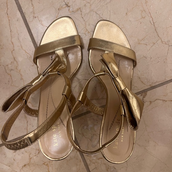 Gold Bow High Heels by Kate Spade - Picture 4 of 8